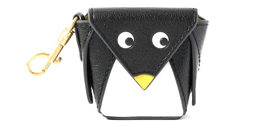 Penguin textured-leather AirPods case - Anya Hindmarch